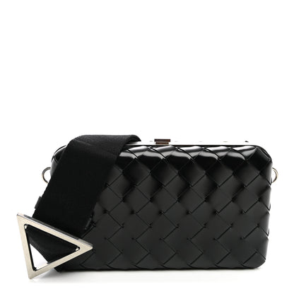 Bottega Veneta Spazzolato Intrecciato Mens Crossbody Messenger Case Black 1 of 9