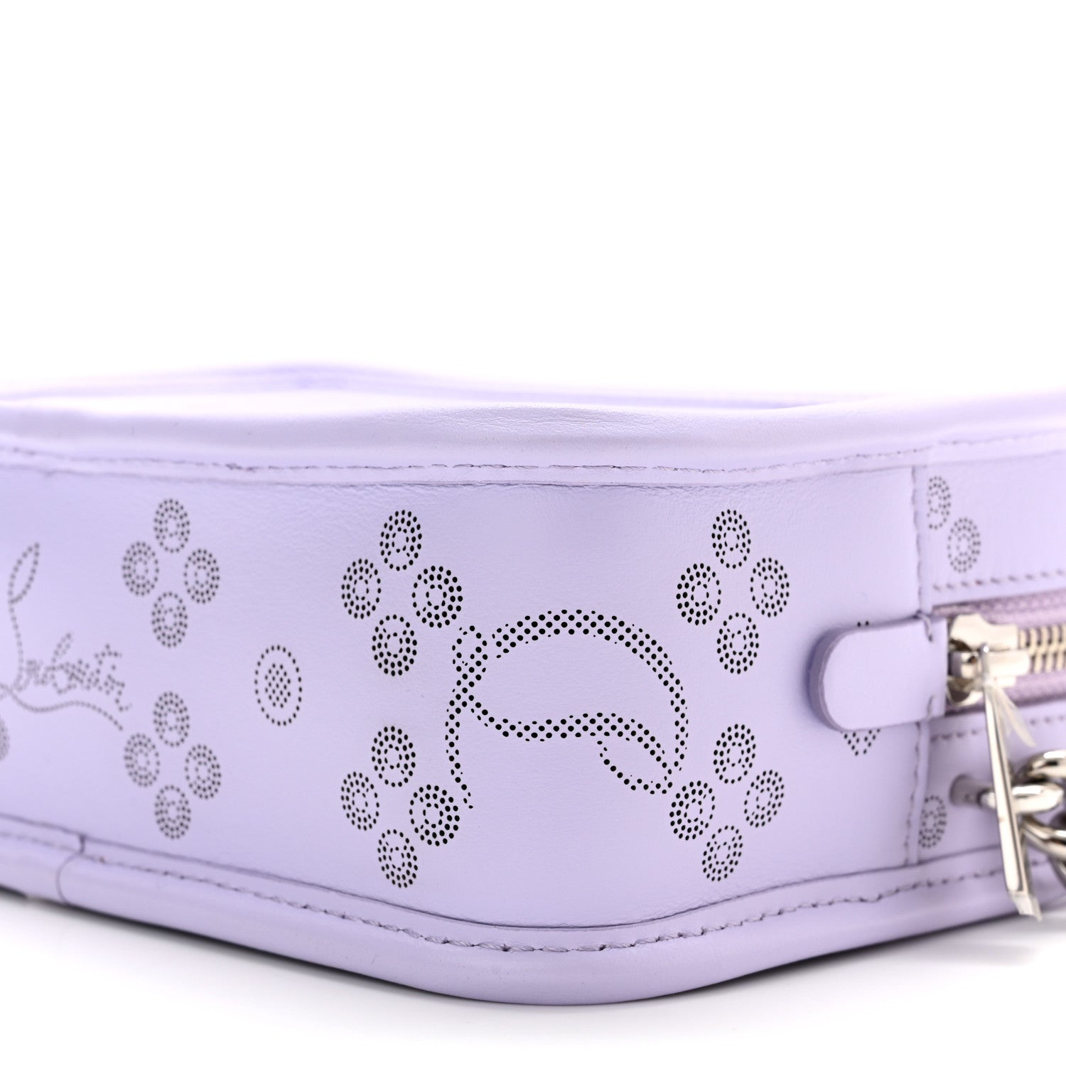 Christian Louboutin Calfskin Small Radioloubi Lilac Smoke 10 of 10