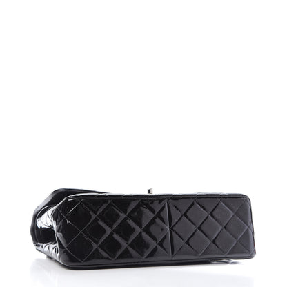 Chanel Patent Quilted Jumbo Double Flap Black 4 of 10