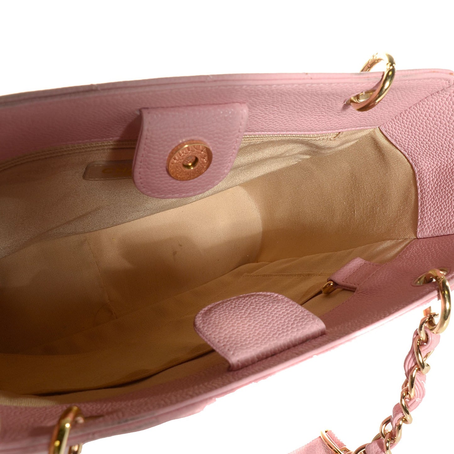 Caviar Quilted Petit Shopping Tote PST Pink