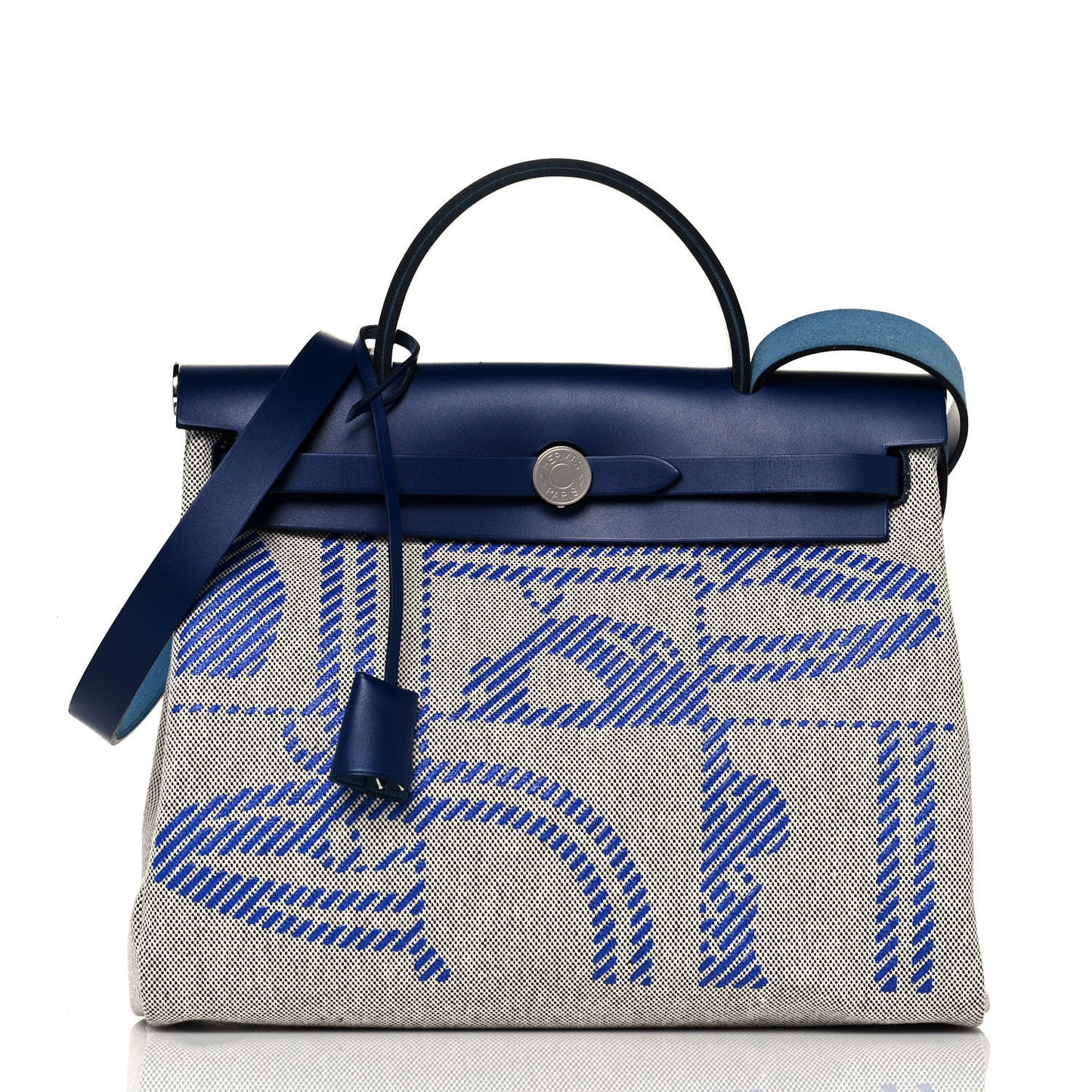 Vache Hunter Toile H Brides de Gala Herbag Zip Retourne 31 PM Bleu De France Ecru Black