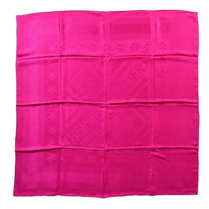 Hermes Silk Foulard Jacquard Sellier Scarf 90 Rose Petunia 1 of 3