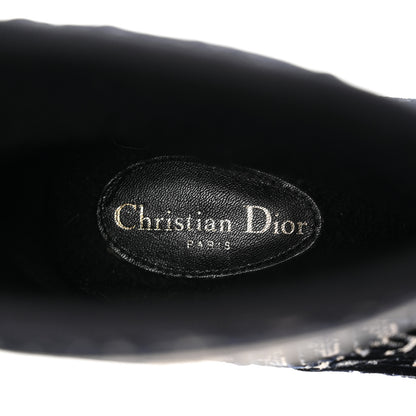 Christian Dior Velvet Oblique Granville Espadrille Boots 39.5 Deep Blue 6 of 8