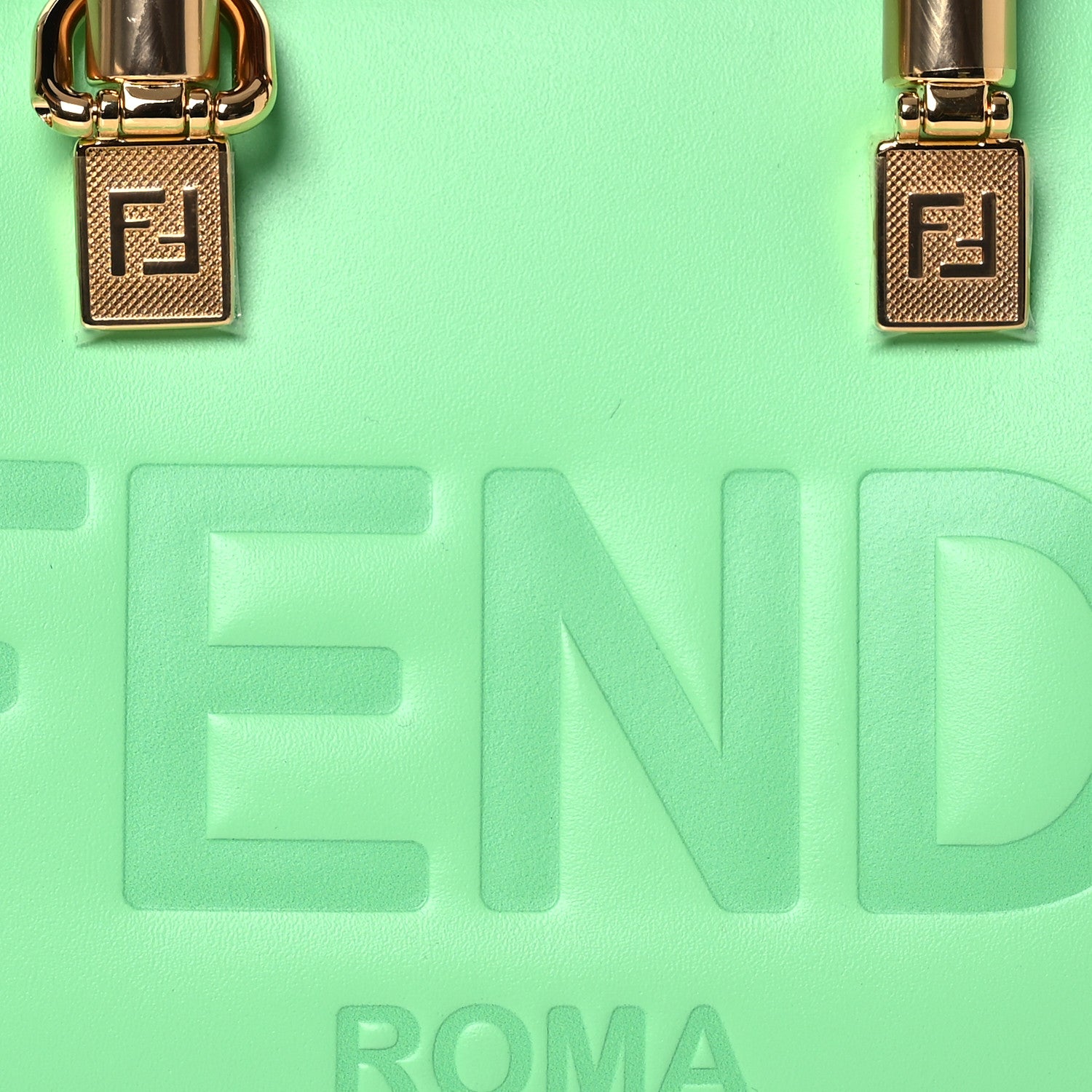 Fendi Vitello King Plexiglass Logo Embossed Mini By The Way Top Handle Boston Bag Edamame 8 of 12