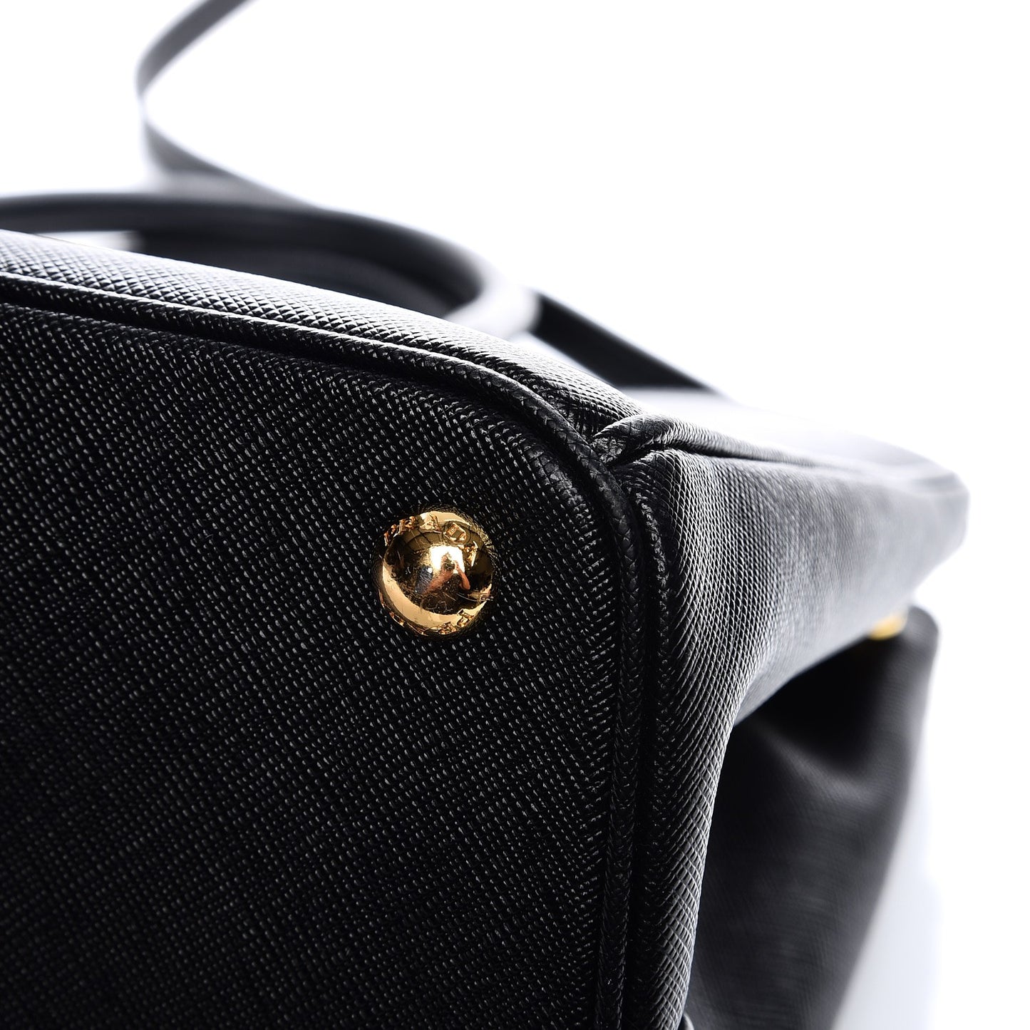 Saffiano Medium Galleria Double Zip Tote Black