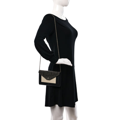 Celine Snakeskin Calfskin Clutch on a Chain Black 2 of 10