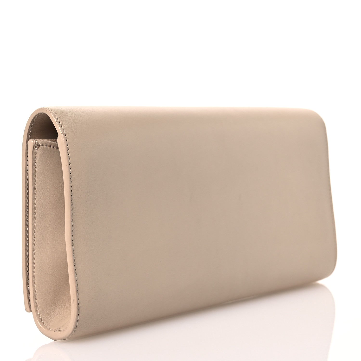 Saint Laurent Patent Grain de Poudre Lutetia Flap Clutch Beige 3 of 13