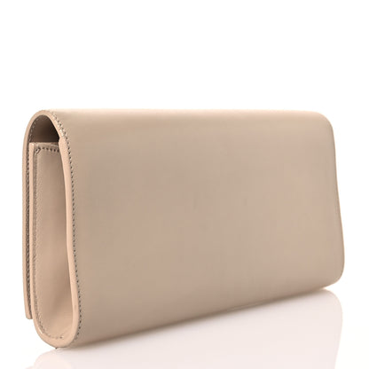 Saint Laurent Patent Grain de Poudre Lutetia Flap Clutch Beige 3 of 13