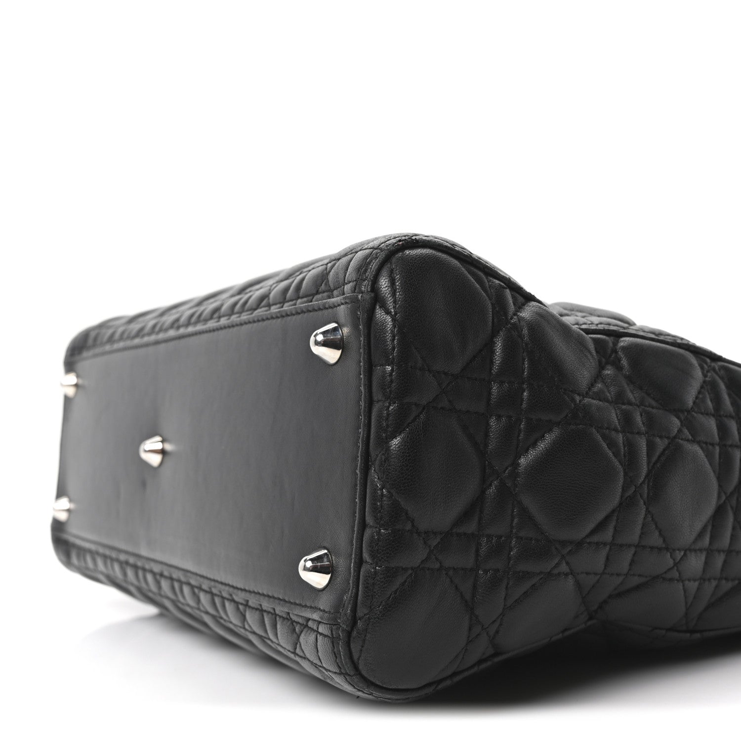 Christian Dior Lambskin Cannage Large Lady Dior Black 1844624