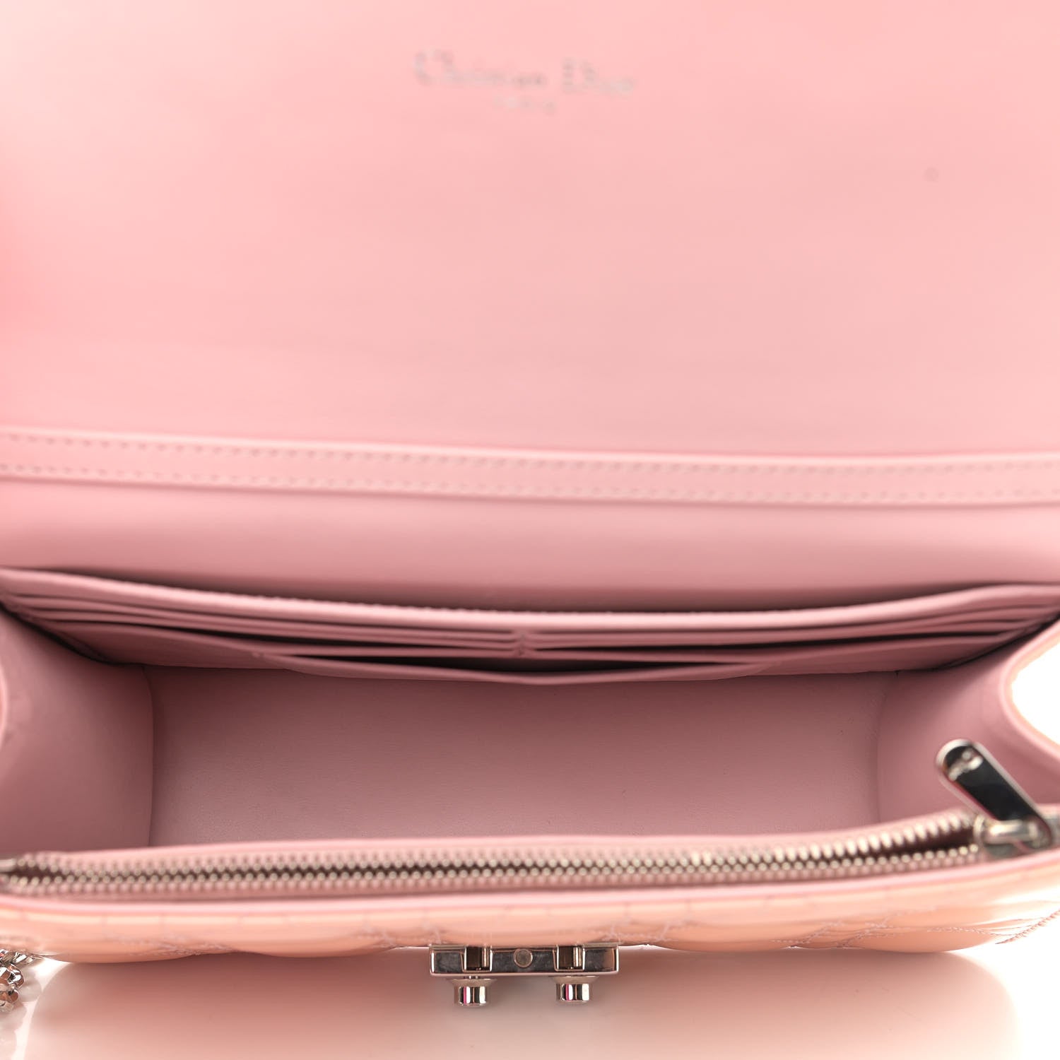 Christian Dior Patent Cannage Miss Dior Promenade Pouch Pink 4 of 10