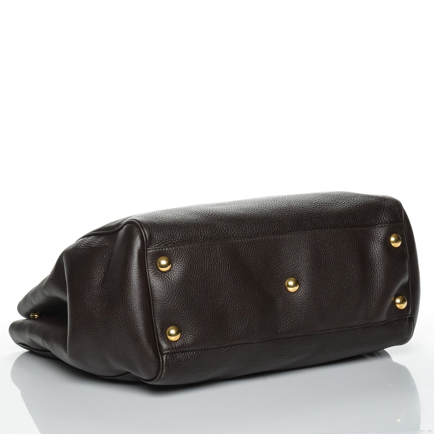 Pebbled Calfskin Medium 1973 Tote Dark Brown