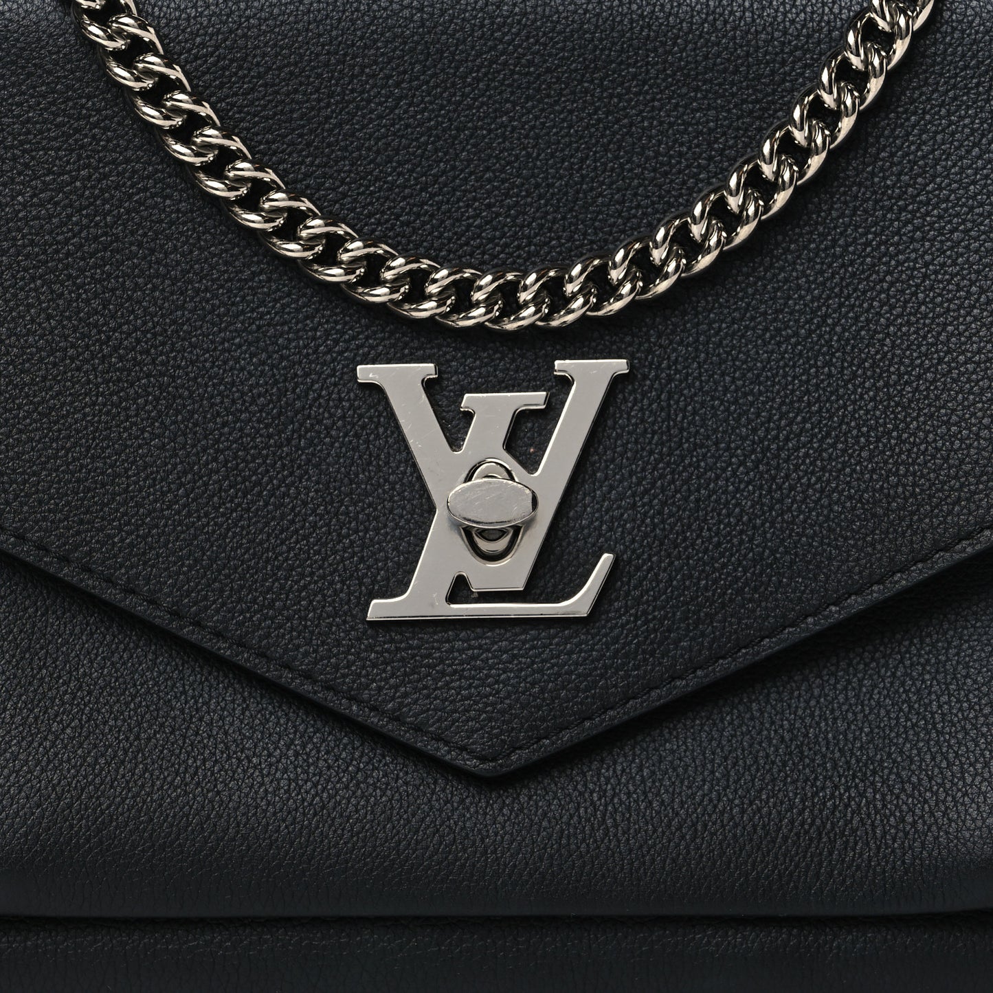 Soft Calfskin Mylockme Chain Bag BB Black
