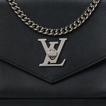 Louis Vuitton Soft Calfskin Mylockme Chain Bag BB Black 8 of 10