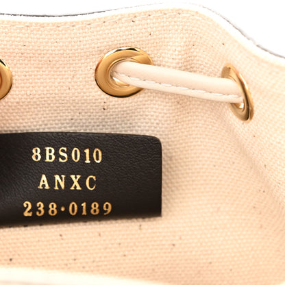 Fendi Canvas Vitello Grace F is Fendi FF Multicolor Embroidered Mini Mon Tresor Bucket Bag Grezzo Multicolor Latte 9 of 12