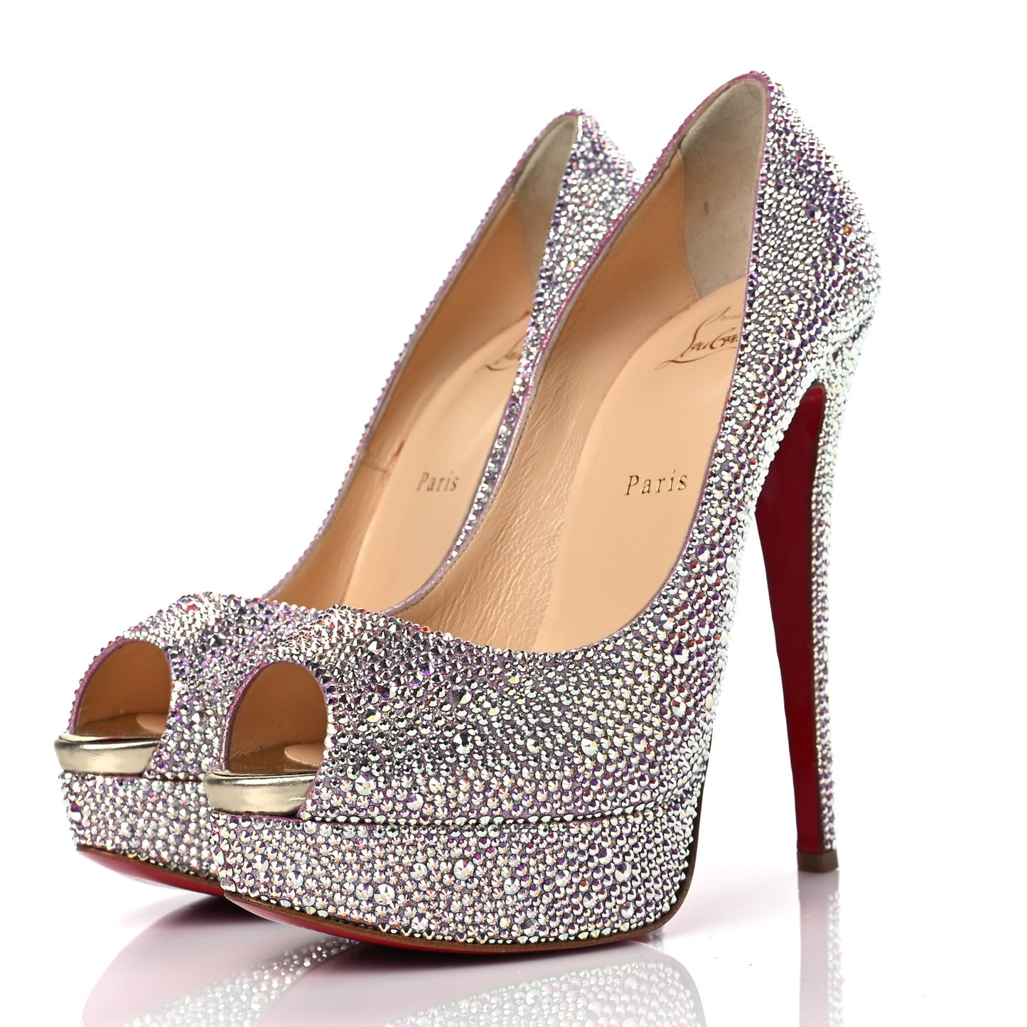 Suede Metallic Strass Lady Peep 150 Pumps 39 Aurora Borea