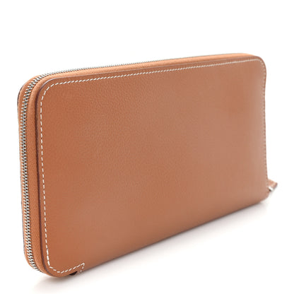 Hermes Evercolor Barenia Silk'In Wallet Gold 3 of 7