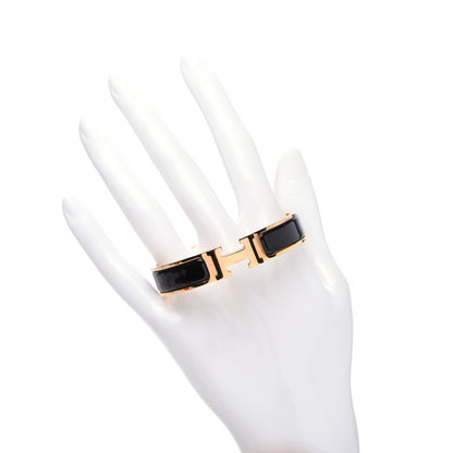Hermes Enamel Narrow Clic Clac H Bracelet PM Black 2 of 5