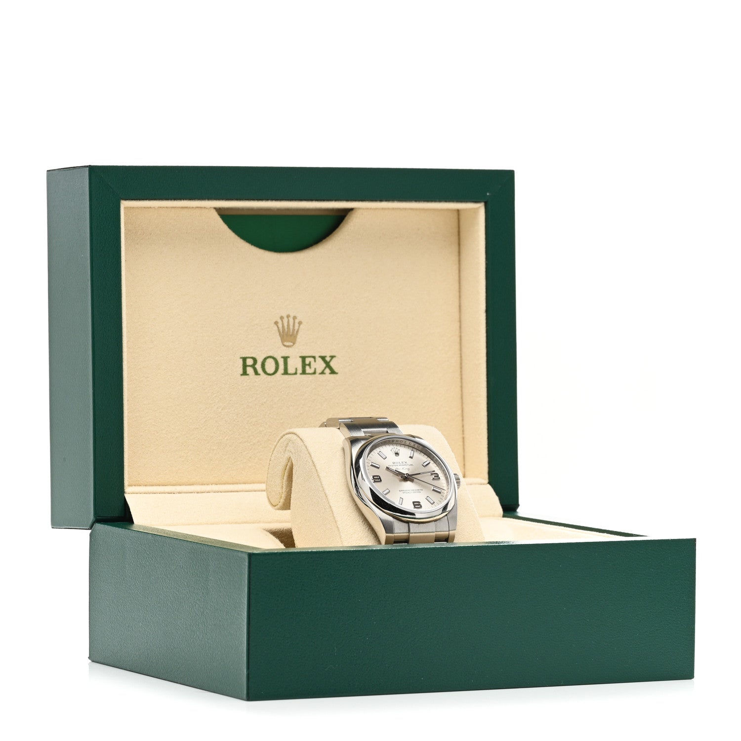 Rolex Stainless Steel 34mm Oyster Perpetual Air-King Watch Silver 114200 5 of 5