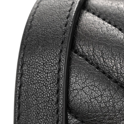 Saint Laurent Sheepskin Matelasse Chevron Monogram Medium College Bag Black 14 of 16