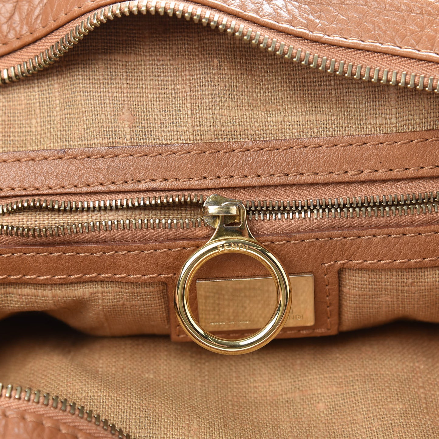 Calfskin Large Devil Trapezio Tote Tan