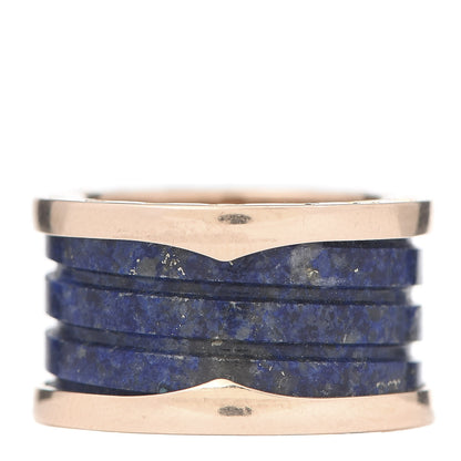 Bulgari 18K Rose Gold Lapis Lazuli B.Zero1 Four-Band Ring 50 5.5 3 of 6