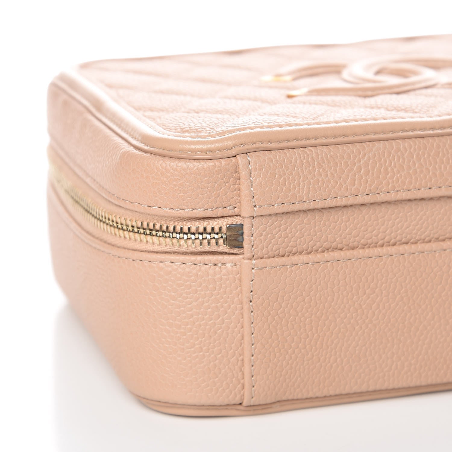 Chanel Caviar Quilted Medium CC Filigree Vanity Case Beige 9 of 12