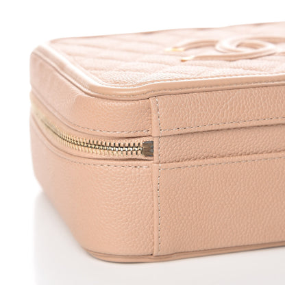 Chanel Caviar Quilted Medium CC Filigree Vanity Case Beige 9 of 12
