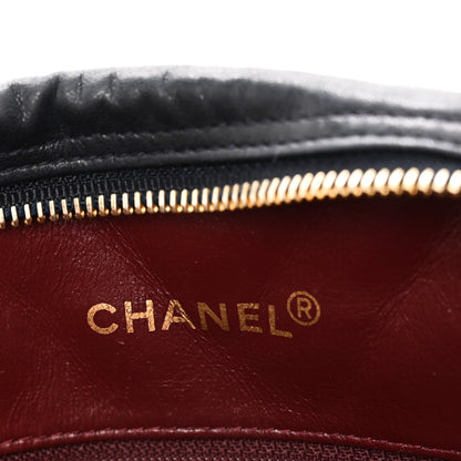 Chanel Lambskin Chevron Quilted Camera Case Navy 6 of 10