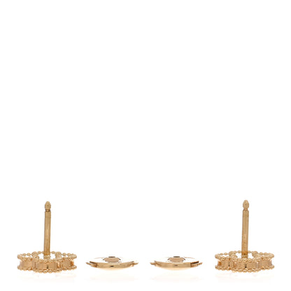 Van Cleef & Arpels 18K Yellow Gold Black Onyx Sweet Alhambra Earrings 5 of 5