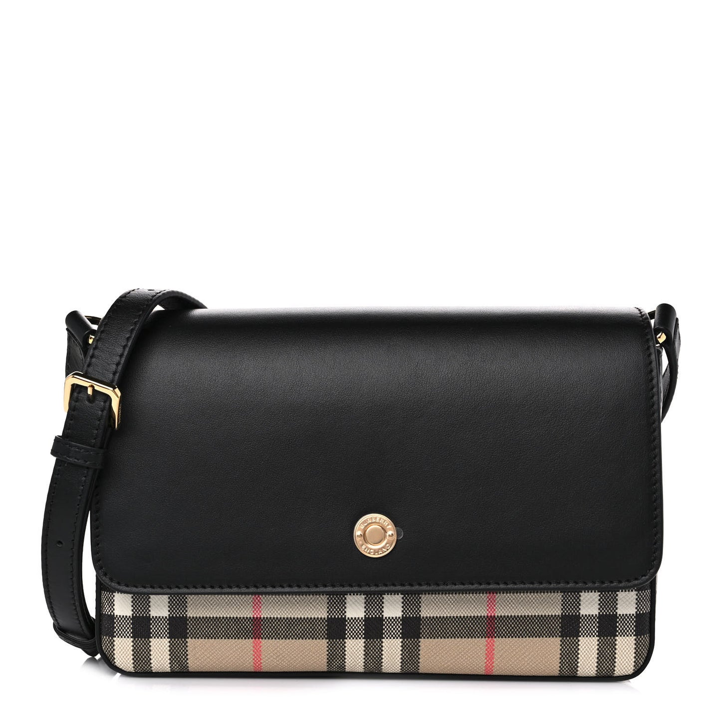 Calfskin Mini Vintage Check Note Bag Black