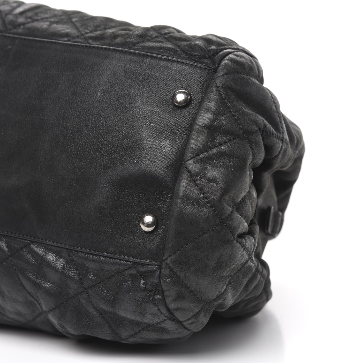 Chanel Iridescent Calfskin Chic Quilt Bowling Bag Black 11 of 14