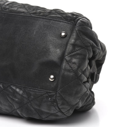 Chanel Iridescent Calfskin Chic Quilt Bowling Bag Black 11 of 14