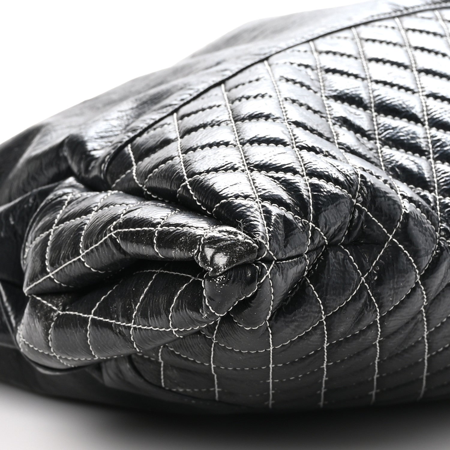 Chanel Vinyl Quilted Melrose Degrade Tote Black 9 of 10