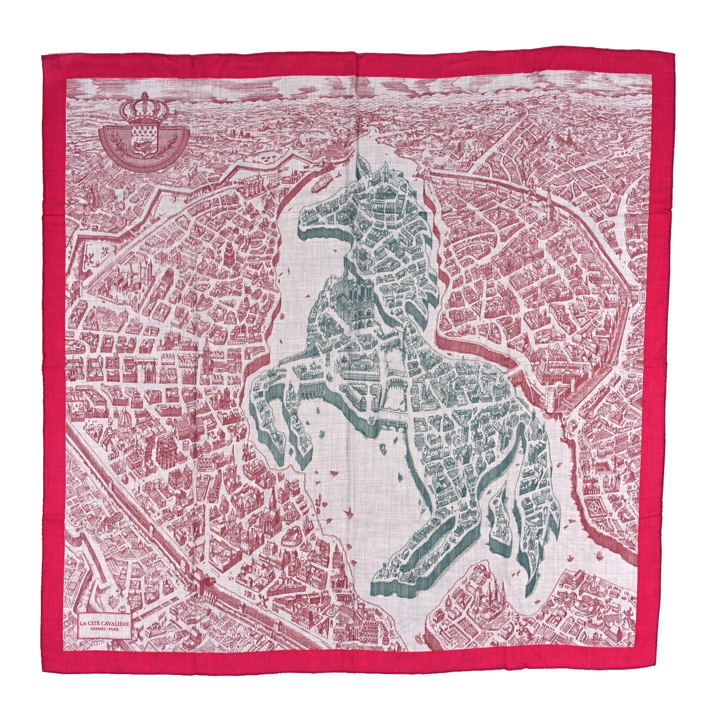 Cashmere Silk La Cite Cavaliere Shawl 140 Fuchsia Bordeaux