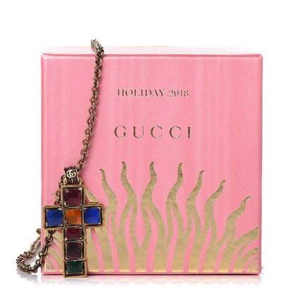 Gucci Metal Enamel Cross Necklace Multicolor 8 of 8