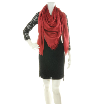 Louis Vuitton Wool Silk Monogram Shawl Orient 2 of 5