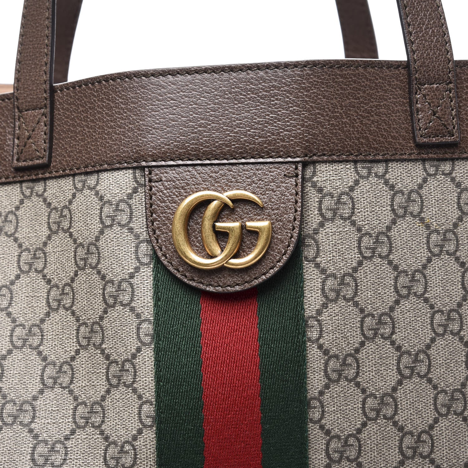 Gucci GG Supreme Monogram Web Large Ophidia Tote Brown 12 of 12