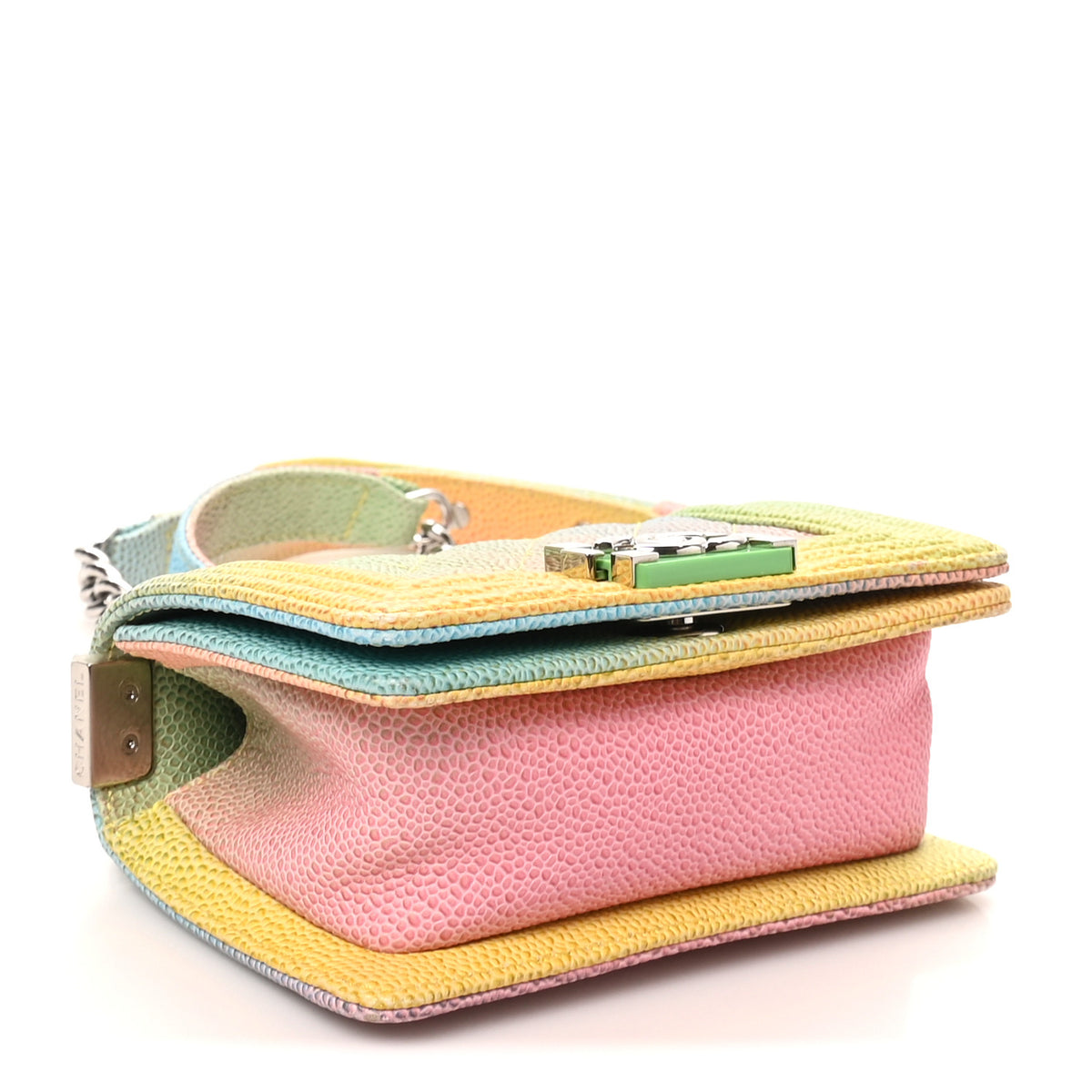 Chanel Caviar Quilted Mini Cuba Rainbow Boy Flap  Pink Multicolor 4 of 10