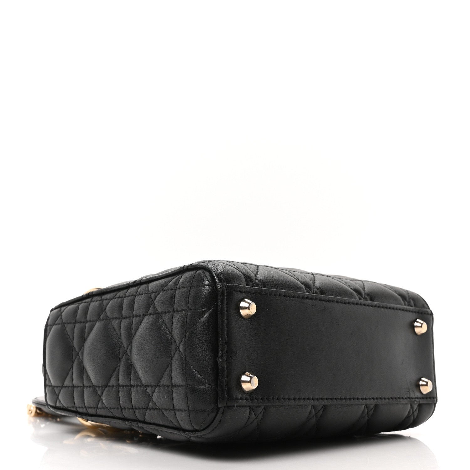 Christian Dior Lambskin Cannage Mini Lady Dior Black 4 of 9