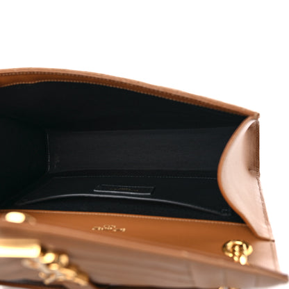 Saint Laurent Grain De Poudre Textured Mixed Matelasse Triquilt Medium Monogram Satchel Dune 5 of 9