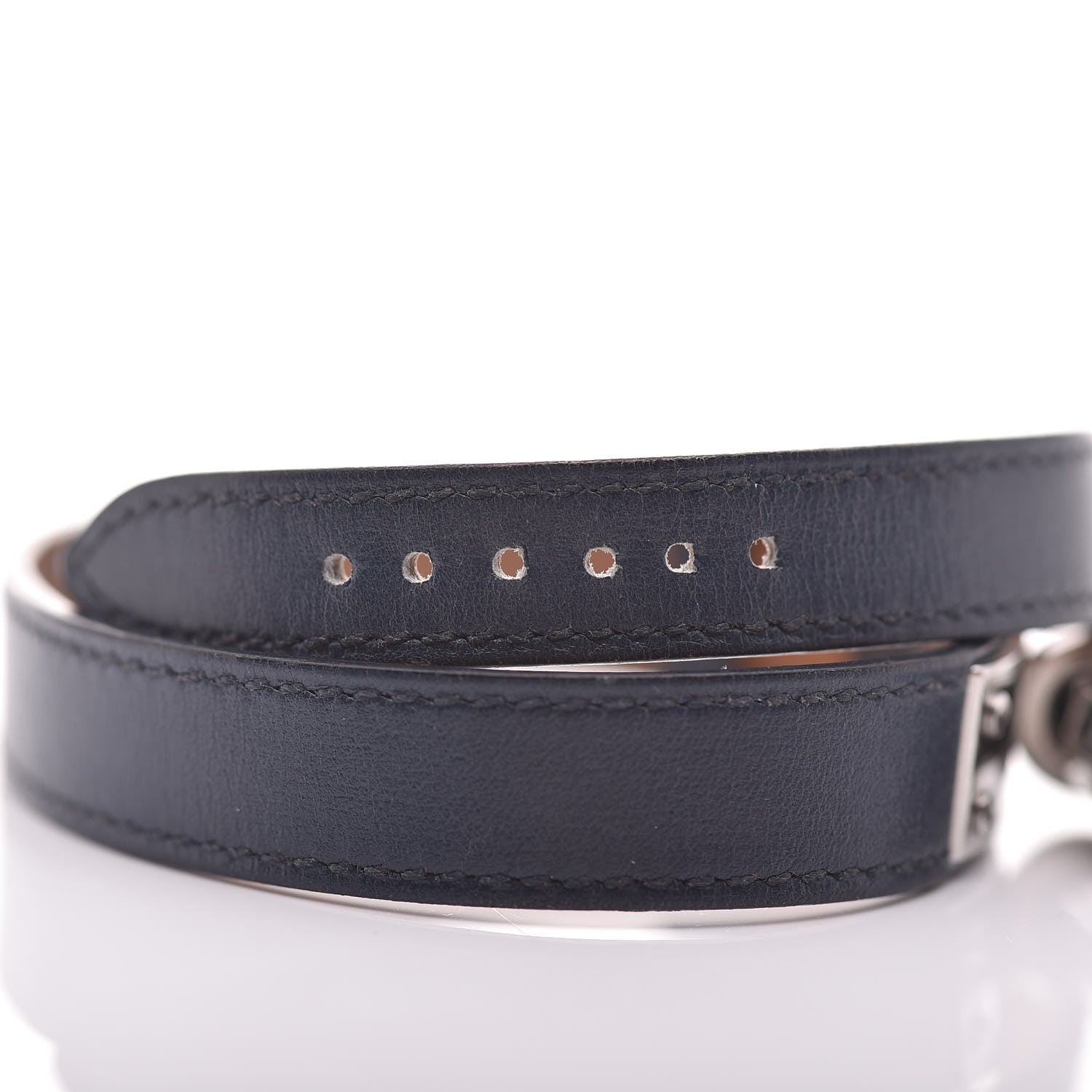 Hermes Stainless Steel Barenia Kelly Cadena Double Tour Quartz Watch Marine 10 of 10