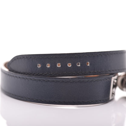 Hermes Stainless Steel Barenia Kelly Cadena Double Tour Quartz Watch Marine 10 of 10
