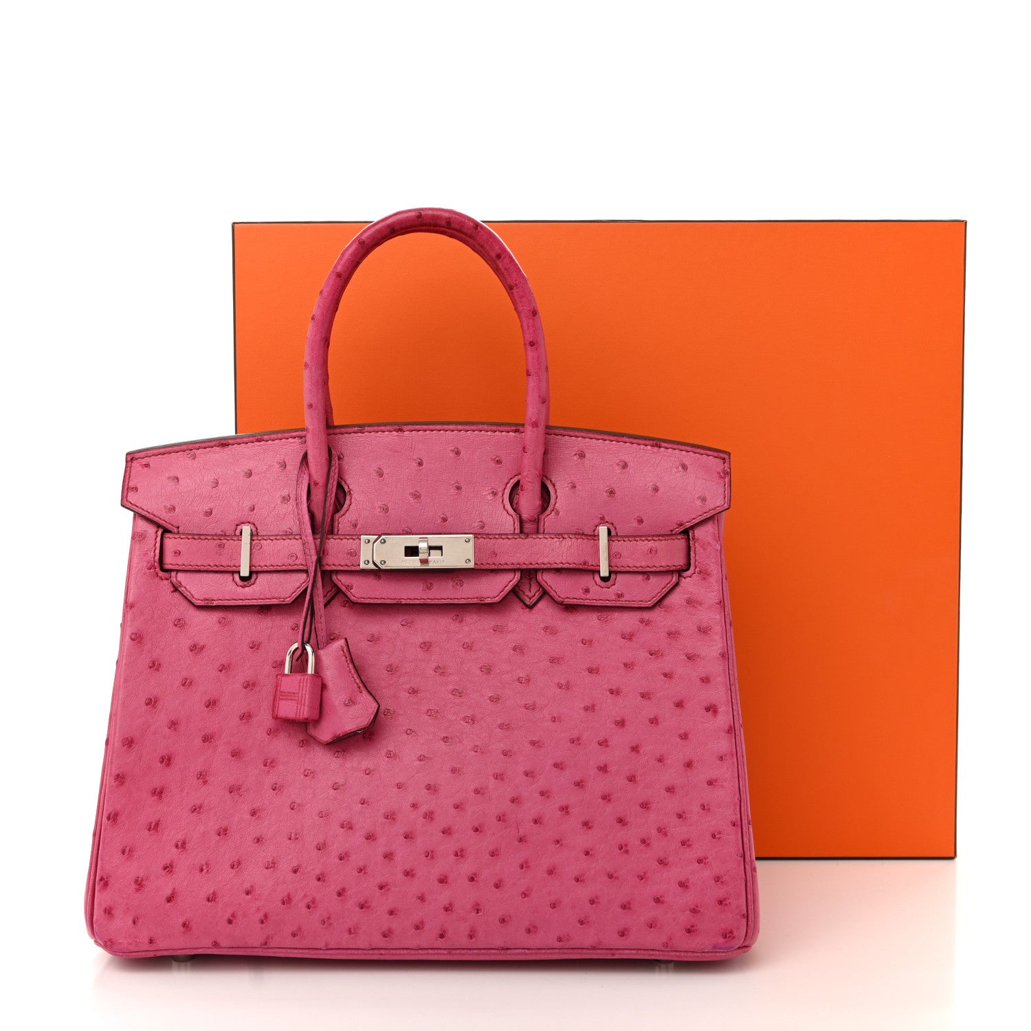 Hermes Ostrich Birkin 30 Rose Pourpre 32 of 33