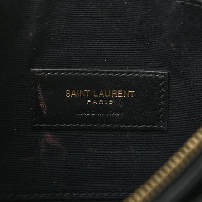 Saint Laurent Grain De Poudre Chevron Monogram Large Bill Pouch Black 6 of 8