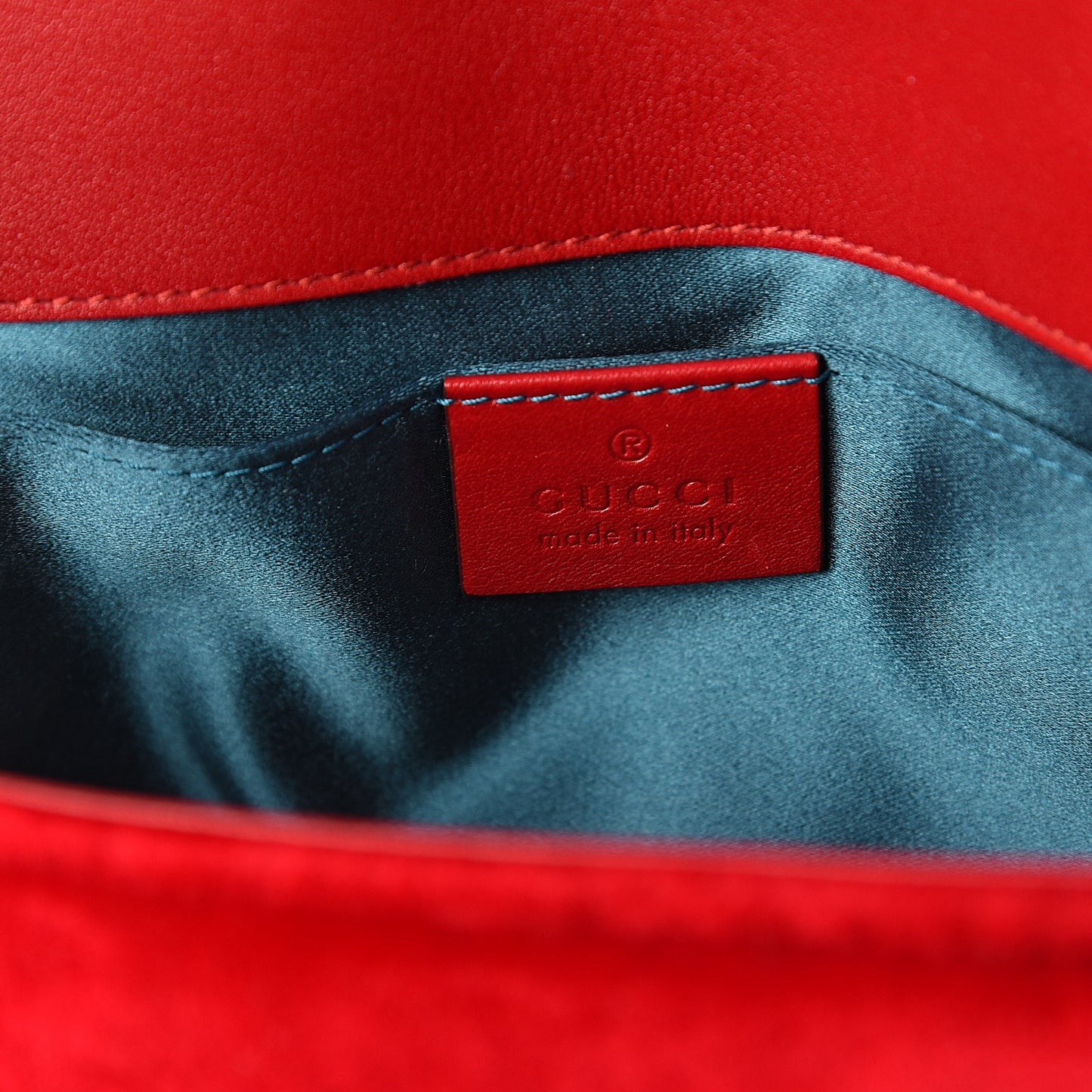 Velvet Matelasse Mini GG Marmont Shoulder Bag Hibiscus Red