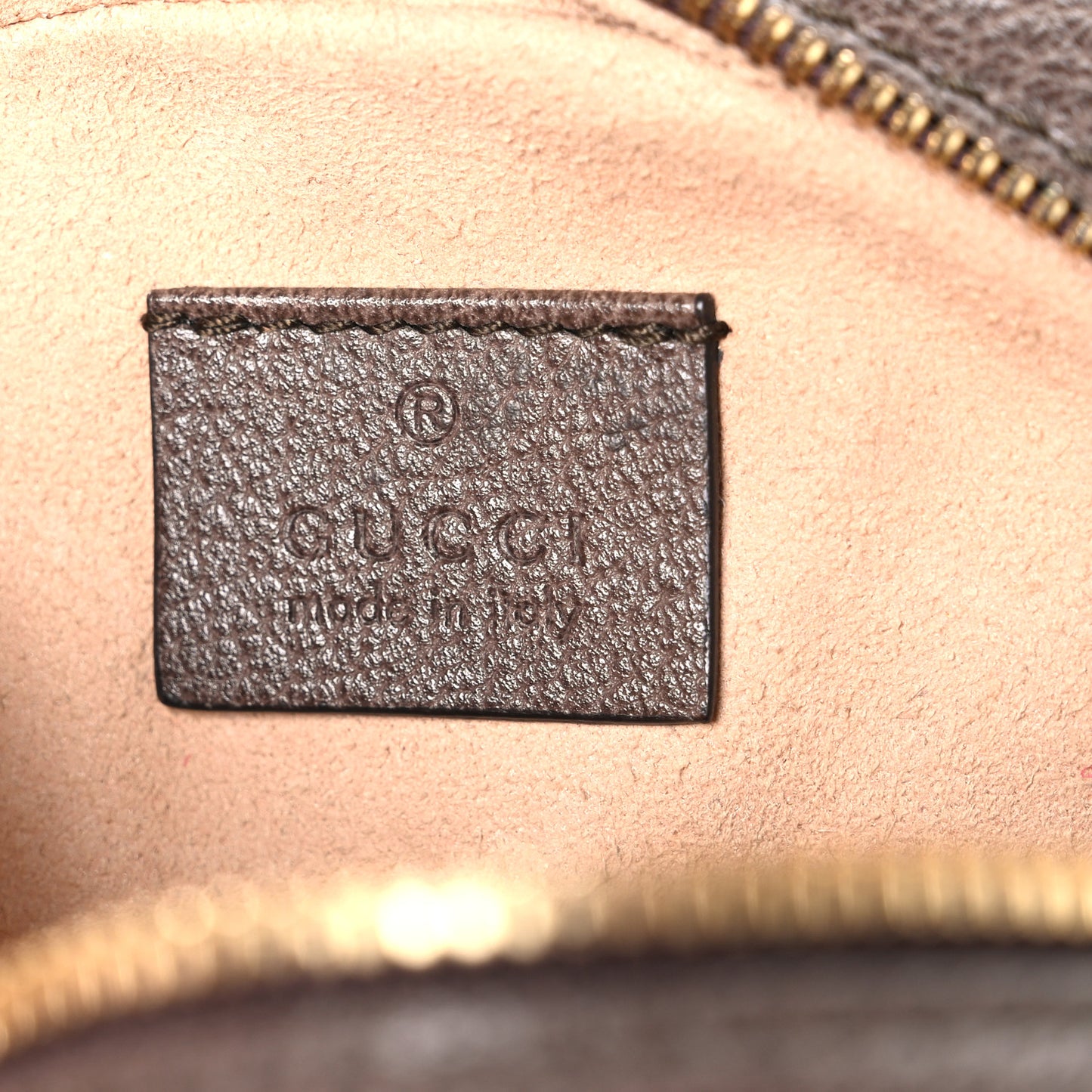 GG Supreme Monogram Web Mini Ophidia Round Shoulder Bag Brown