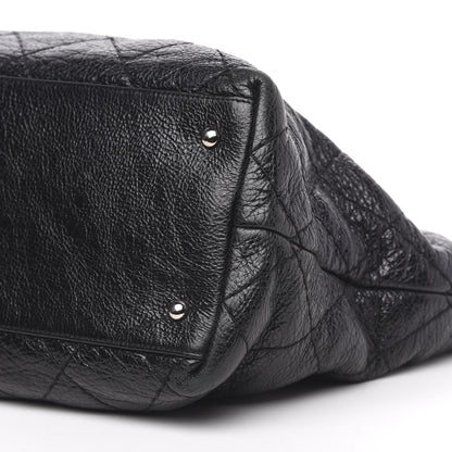 Chanel Glazed Calfskin Large On The Road Tote Black 12 of 14