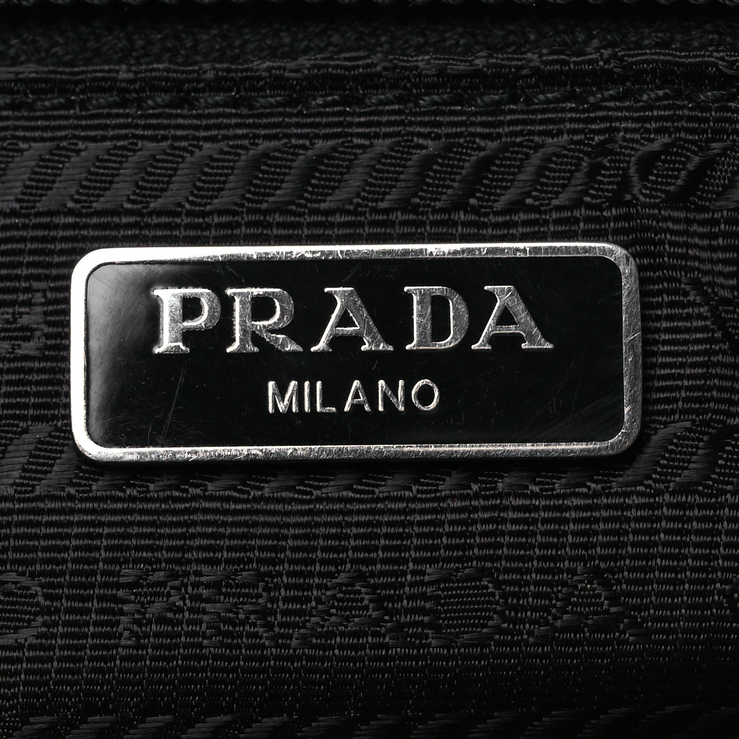 Re-Nylon Vela Saffiano Wristlet Black