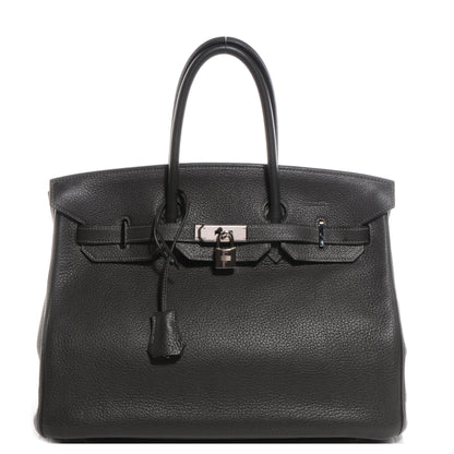 Hermes Taurillon Clemence Birkin 35 Graphite 1 of 10