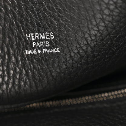 Hermes Taurillon Clemence So Kelly 26 Black 6 of 13
